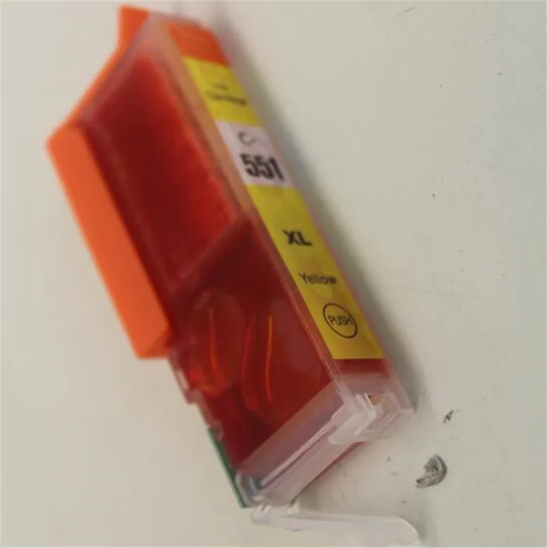 4PK CLI-551 желтые чернила для Canon iP7250 MG5650 MX925 iX6850 MG5550 MG5450 MG6650 MX920 MG5400 MG6450 MG7500 iP7200 |