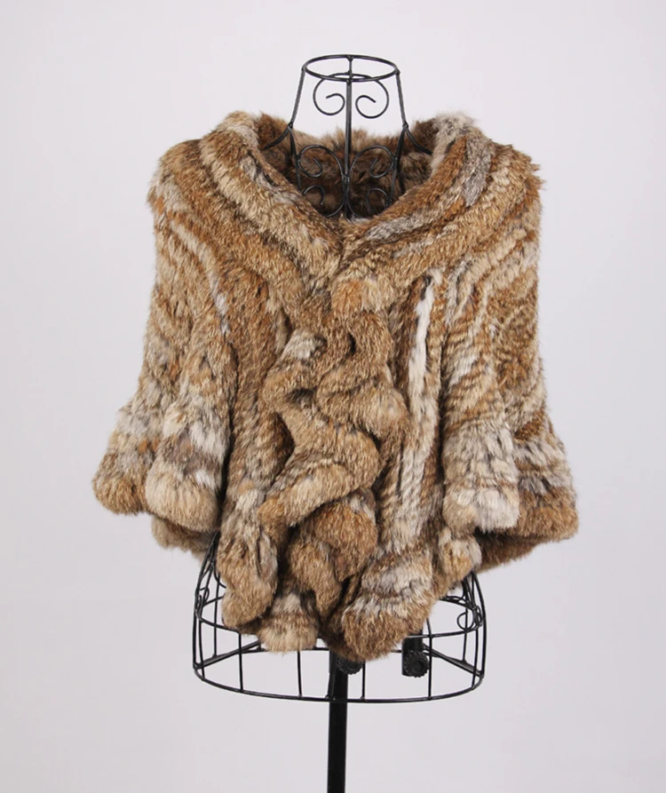 Бесплатная доставка * Лидер продаж 100% Шаль из натурального кроличьего меха