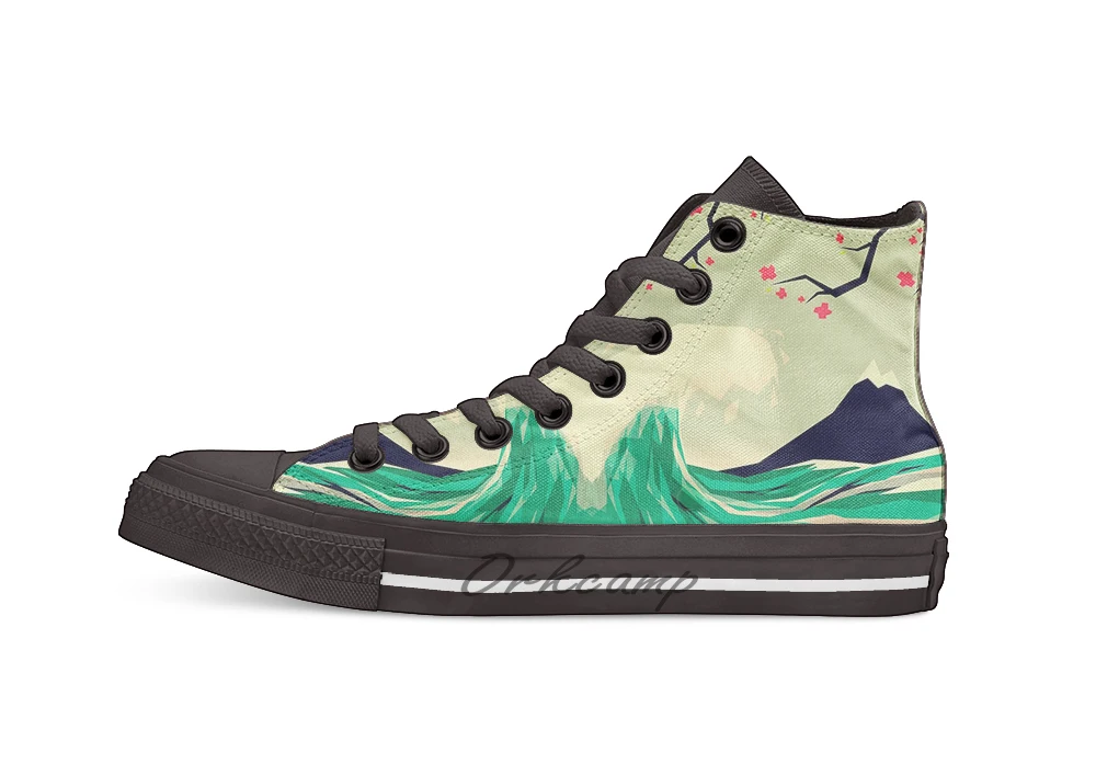 Влюбленные высокие парусиновые туфли на плоской подошве Повседневные кроссовки