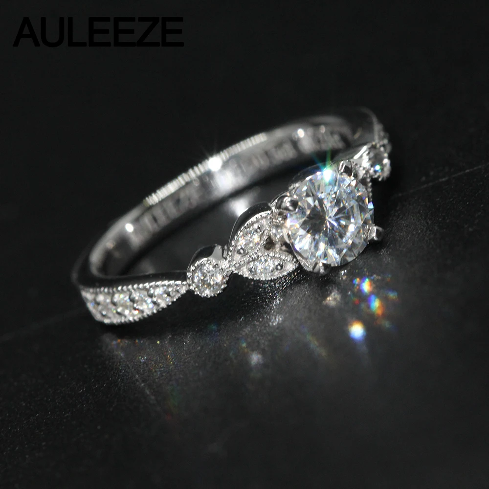 Кольцо обручальное с фианитом 0.5CT белое золото 14 к|ring for|rings for womenrings women gold |