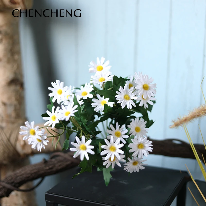 CHENCHENG 1 шт. 9 голов искусственные цветы: ромашки цветы имитация свадьбы сад Осенний
