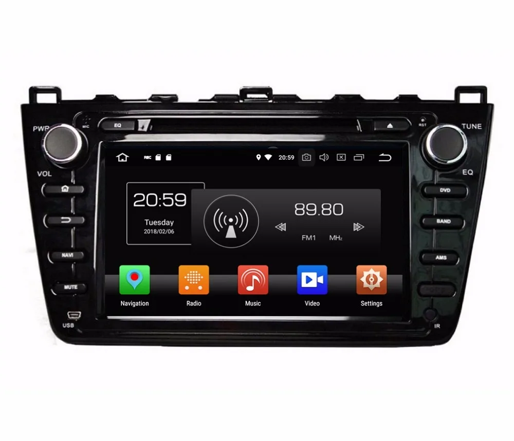 8 ядер дюймов Android 9 0 автомобильный Радио dvd-плеер GPS для Mazda 6 Ruiyi ультра навигация gps