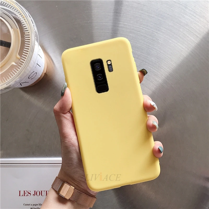 yellow Силиконовый чехол для телефона ярких цветов для samsung galaxy s10, 5G, s10e, s10 plus, s9, s8, s7, s6 edge, мягкий чехол из ТПУ - Цвет: yellow