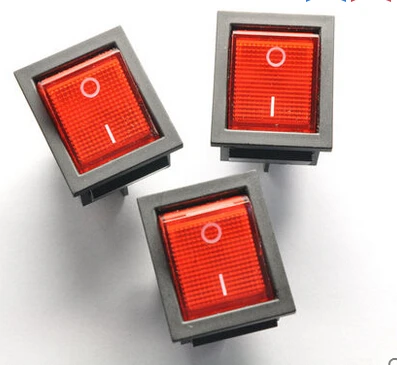 KCD4 4P 4PIN SPST вкл/выкл с светильник кой 25*31 мм клавишный переключатель 16 А 250 В