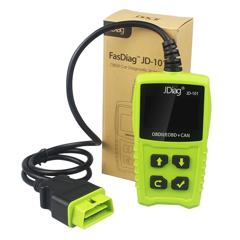Green Новейший Jdiag JD101 считыватель кодов JD-101 OBD/OBD2/EOBD автоматический сканер JD101 автомобильный диагностический инструмент лучше чем MS509/ELM32 - Цвет: Green