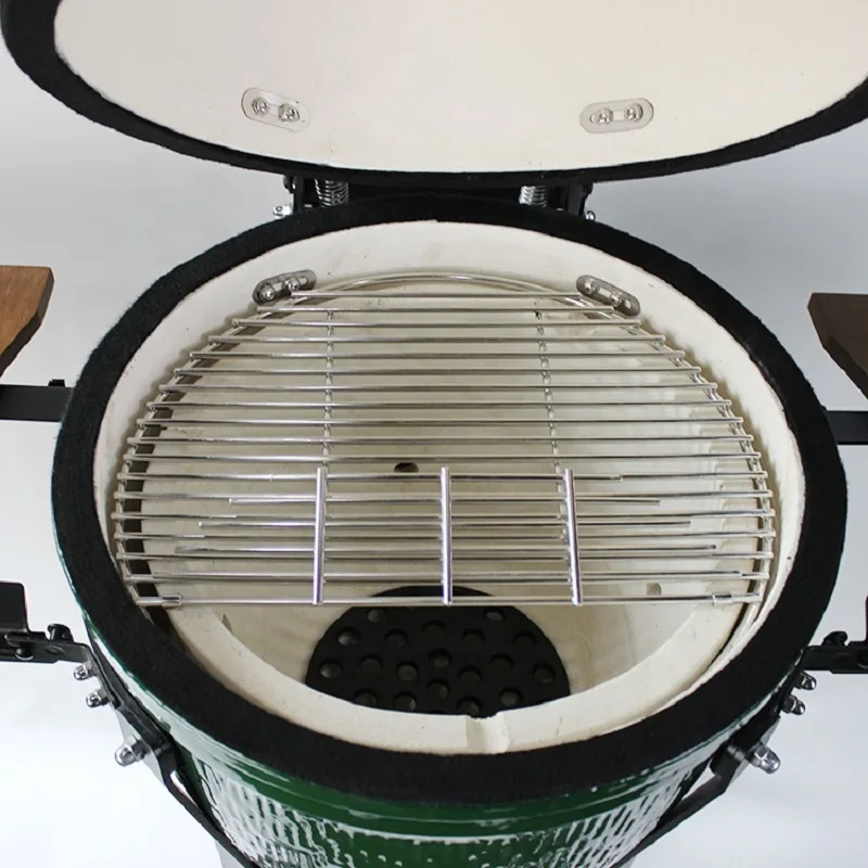 Пользующийся спросом портативный грили Kamado 18 дюймов Садовый гриль Kamado яйцо гриль на углях барбекю Мини зеленый курильщик открытый приготовления пищи
