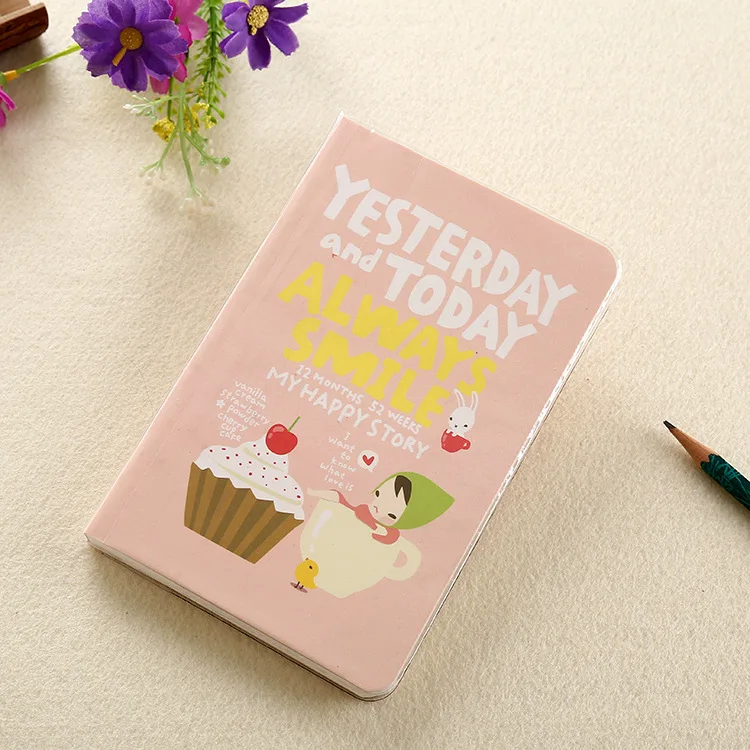 Милая маленькая красная шляпа для девочек блокнот/еженедельник, kawaii Маленькая девочка дневник как офисные школьные канцелярские принадлежности