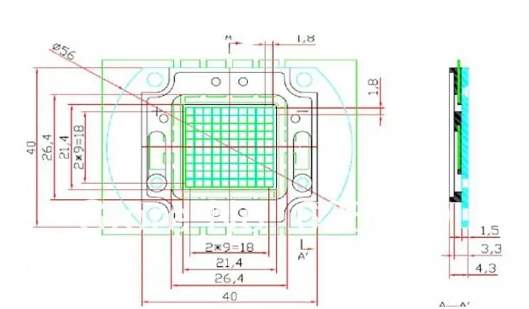 10 шт. Светодиодный прожектор высокой мощности для роста растений 655-660nm |