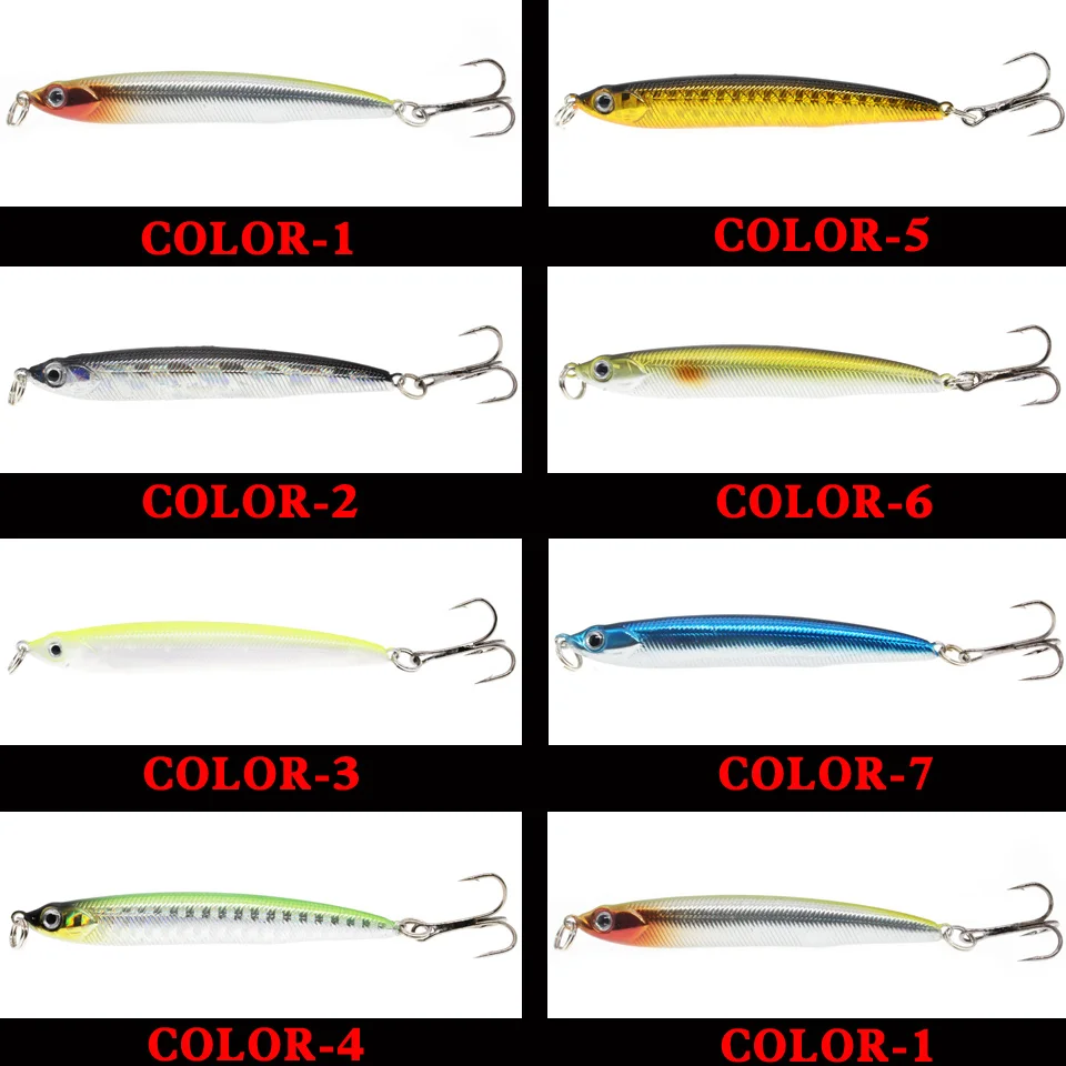 1 шт. Высококачественная рыболовная приманка в форме гольяна 7 цветов Рыболовная