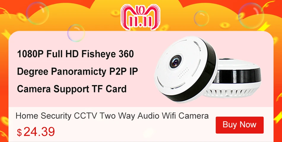 ZILNK Горячая мини лампа светильник WiFi камера рыбий глаз 1080P HD Беспроводная ip-камера 360 градусов Панорама объектив Поддержка 128 ГБ TF Карта
