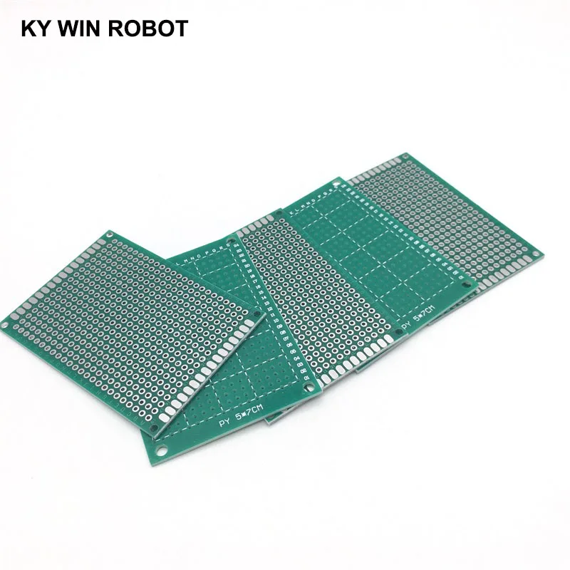5 шт. 5x7 см 50x70 мм Односторонний Прототип PCB универсальная печатная плата для Arduino