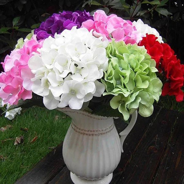 

1 Bunch 7 Head Hydrangea Posy Bouquet Silk Artificial Flowers Floral Wedding