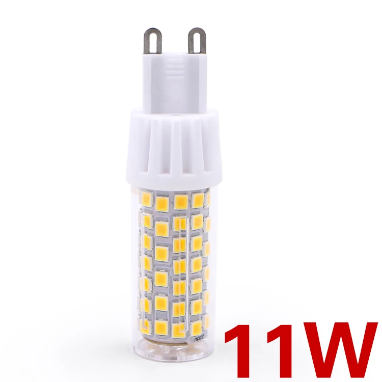 86LED 11W EnwYe G9 лампочка постоянного тока 220 в 230 в 240 В 5 Вт 7 Вт 9 Вт 11 Вт 2835 высококачественный керамический светодиодный светильник Замена галогенной лампы G9 для люстры - Испускаемый цвет: 86LED 11W