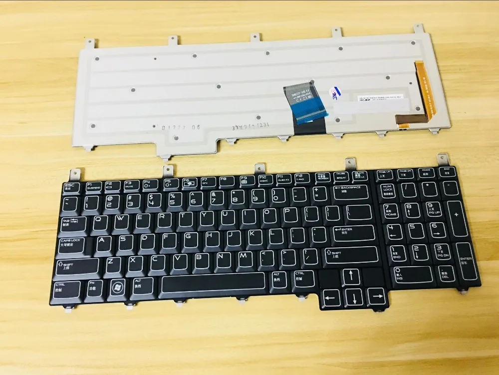 Новая клавиатура для Dell Alienware M17X R1 R2 R3 R4 R5 R6 M18X QWERTY США с синей лентой|keyboard for dell|m17x