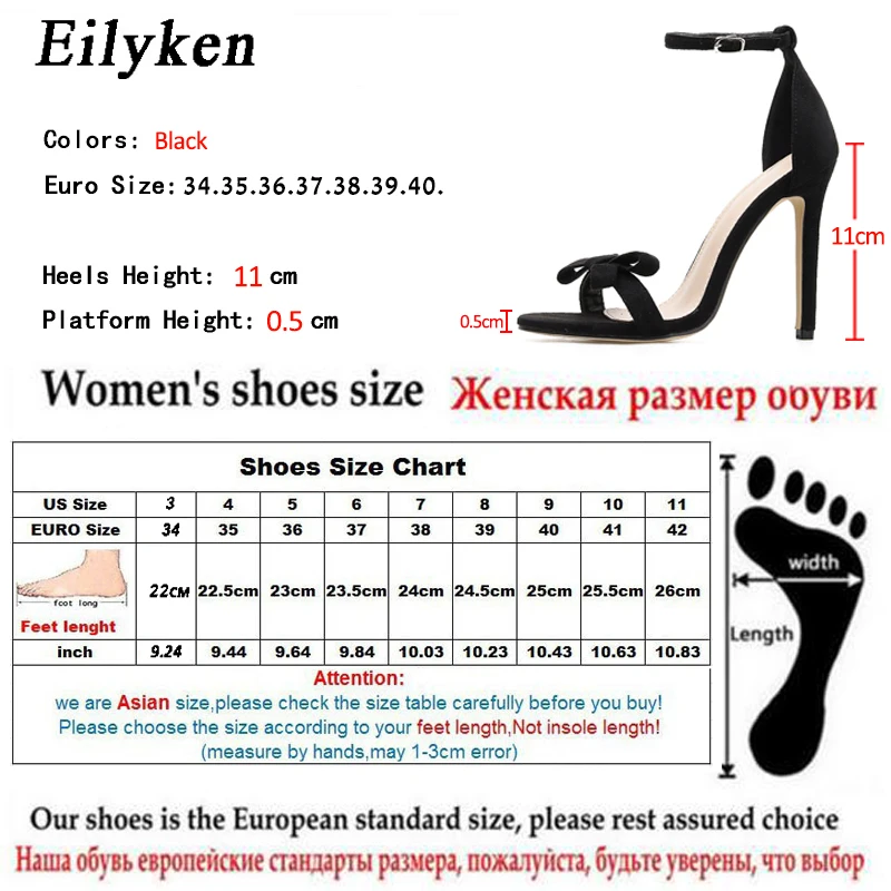 Eilyken/женские босоножки с бантиком-бабочкой пикантные женские туфли-лодочки с открытым носком на тонком каблуке с ремешком и пряжкой свадебные босоножки женская обувь 11 см