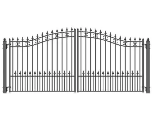 

HENCH St Petersburg Style Iron Wrought Dual Driveway Gate 16' High Quality
