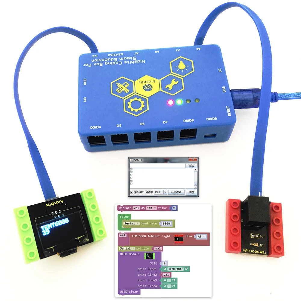 Kidsbits блоки кодирования TEMT6000 датчик света для Arduino ствола|Аксессуары