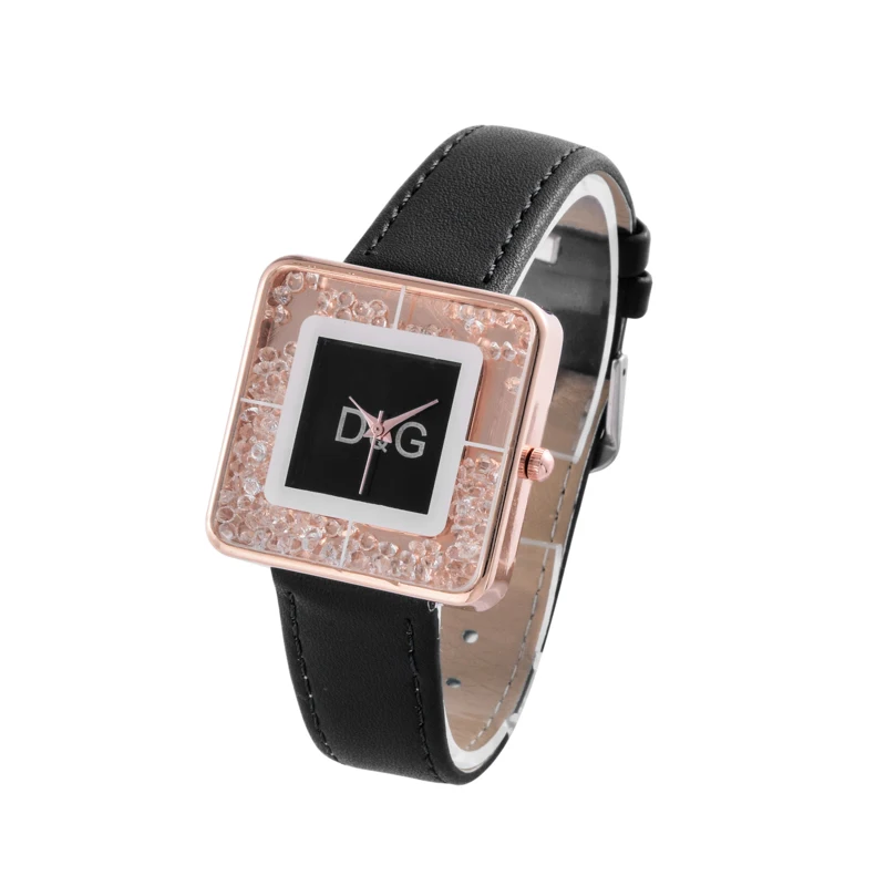Часы женские 2021 DqG модные часы reloj mujer Роскошные прямоугольные кварцевые для