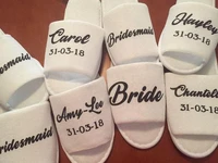 personalized wedding slipperswedding mother of the bride name slippers flower girl slippers bachelorette party favors gifts