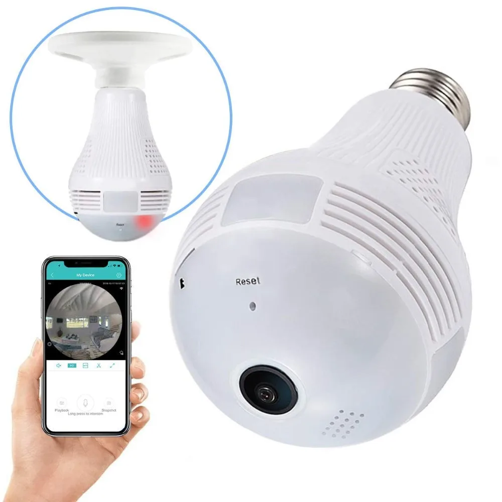 Беспроводная Wi Fi 360 видеокамера легкая камера Full HD IP Экшн для домашней системы