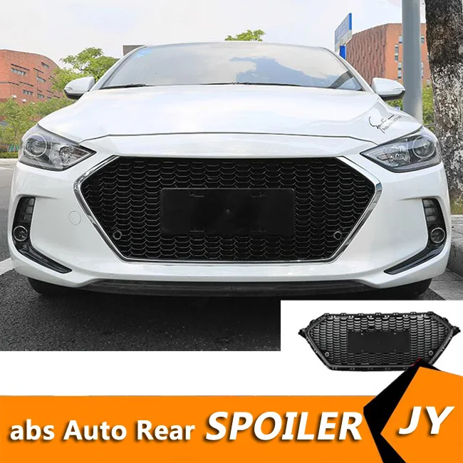 Для hyundai Elantra- гоночные грили сотовая сетка Передняя гоночная решетка черный передний бампер модифицированная для Elantra