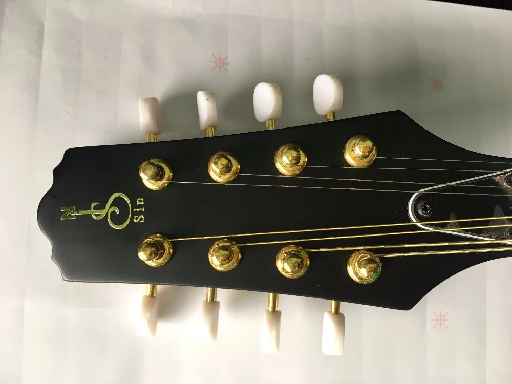 Музыкальный инструмент Paulowni Sunburst с 8 струнами и жестким электрическим