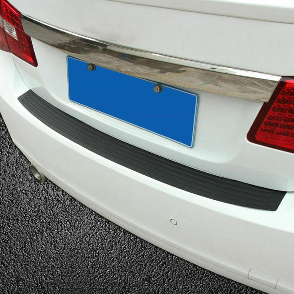 1x Car Rear Bumper Cover Sticker Strip Protector Trunk Sill Scuff Plate Guard Automobiles Exterior Parts Styling Mouldings