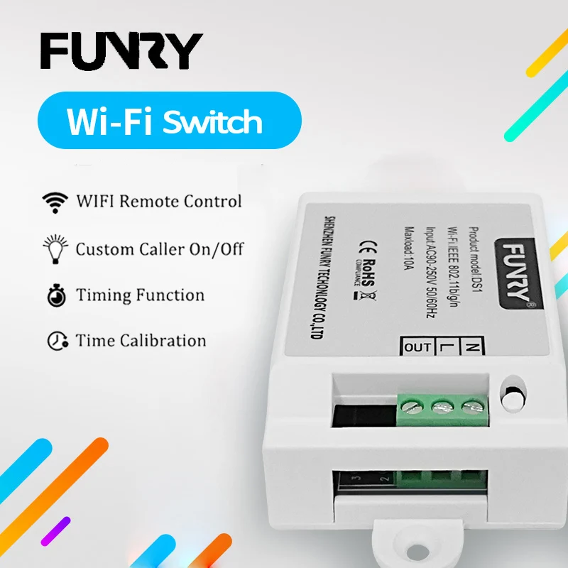 Funry DS1 Wi Fi Мощность переключатель гнездо Беспроводной APP дистанционного розетка