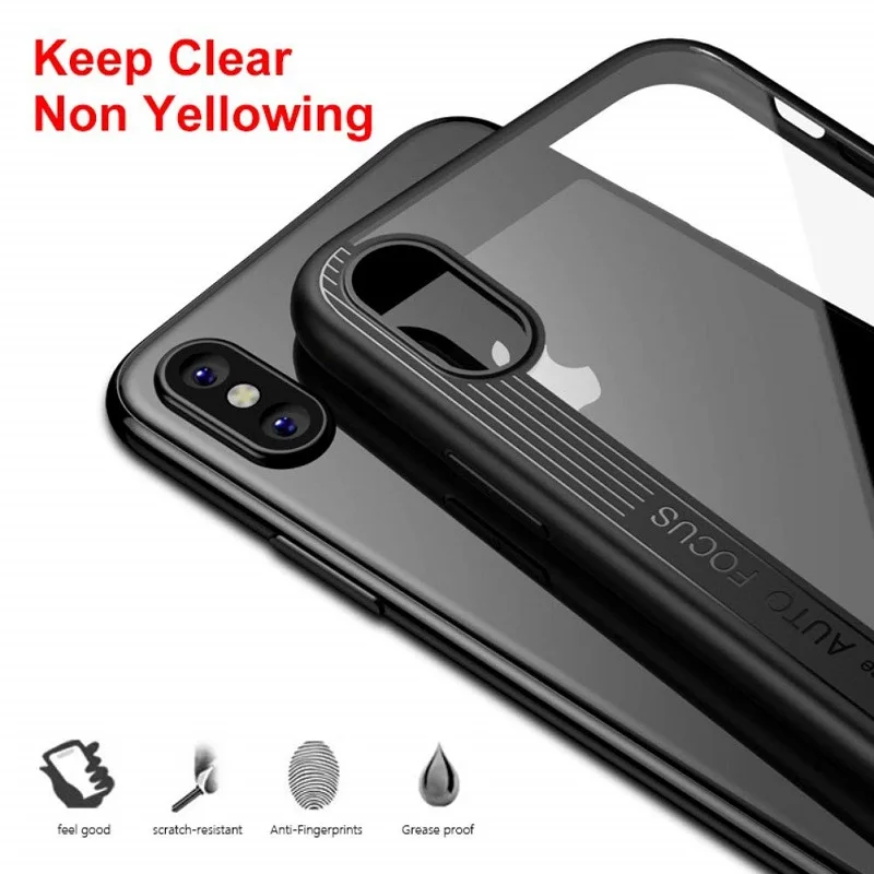 Dikes Luxury Shockproof Phone Case For iPhone XR XS Max Ultra Thin Transparent Cover Coque Fundas Capa |