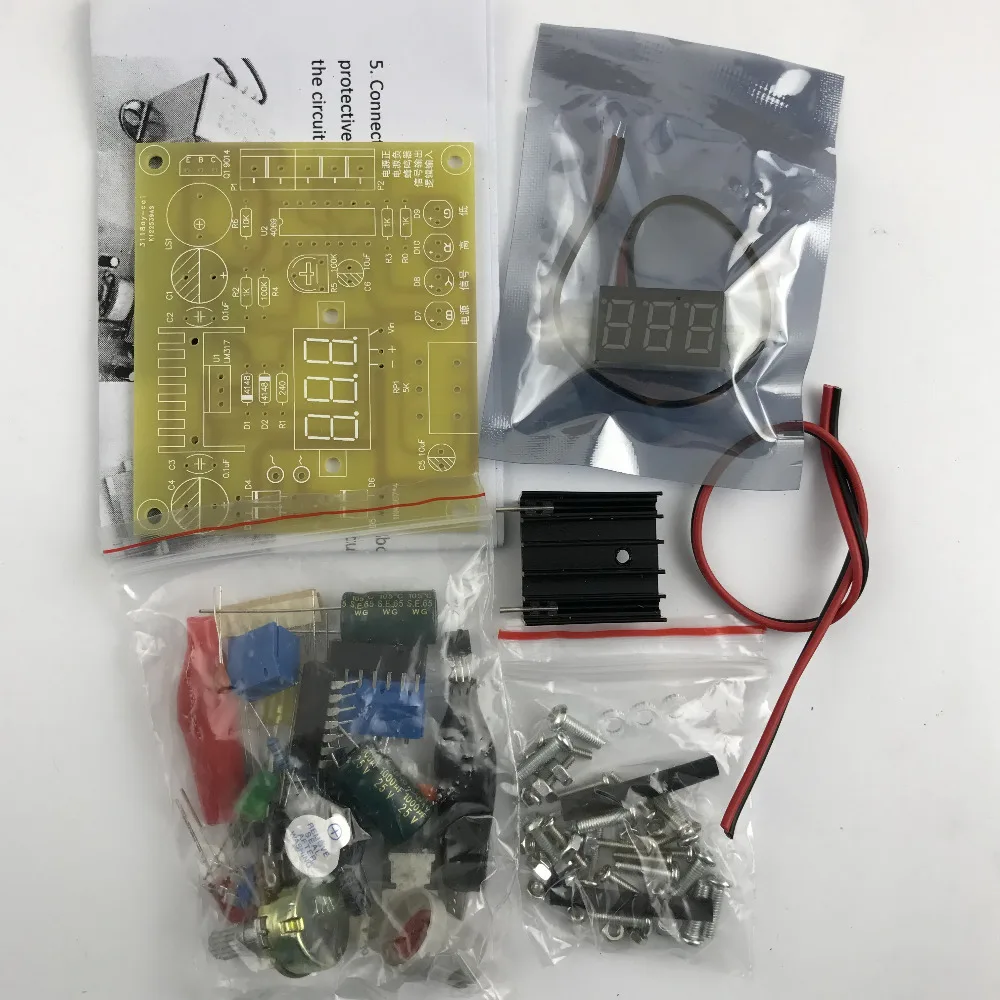 DIY LM317 регулируемый источник питания плата обучения комплект без чехол|diy kit lm317|power