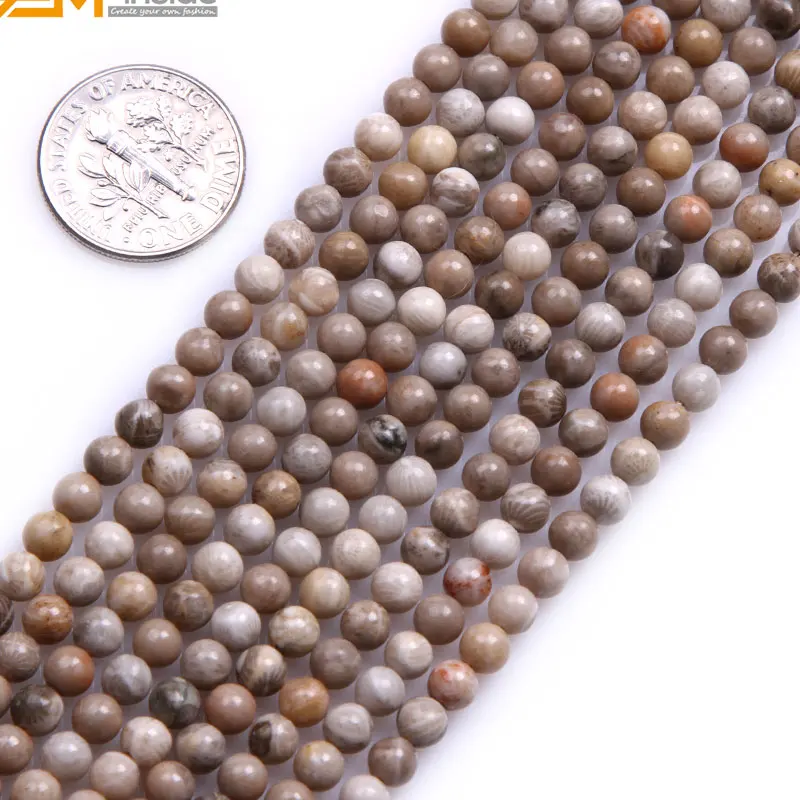 Камень ископаемый для изготовления ювелирных изделий 4 12 мм 15 дюймов|beads for jewelry