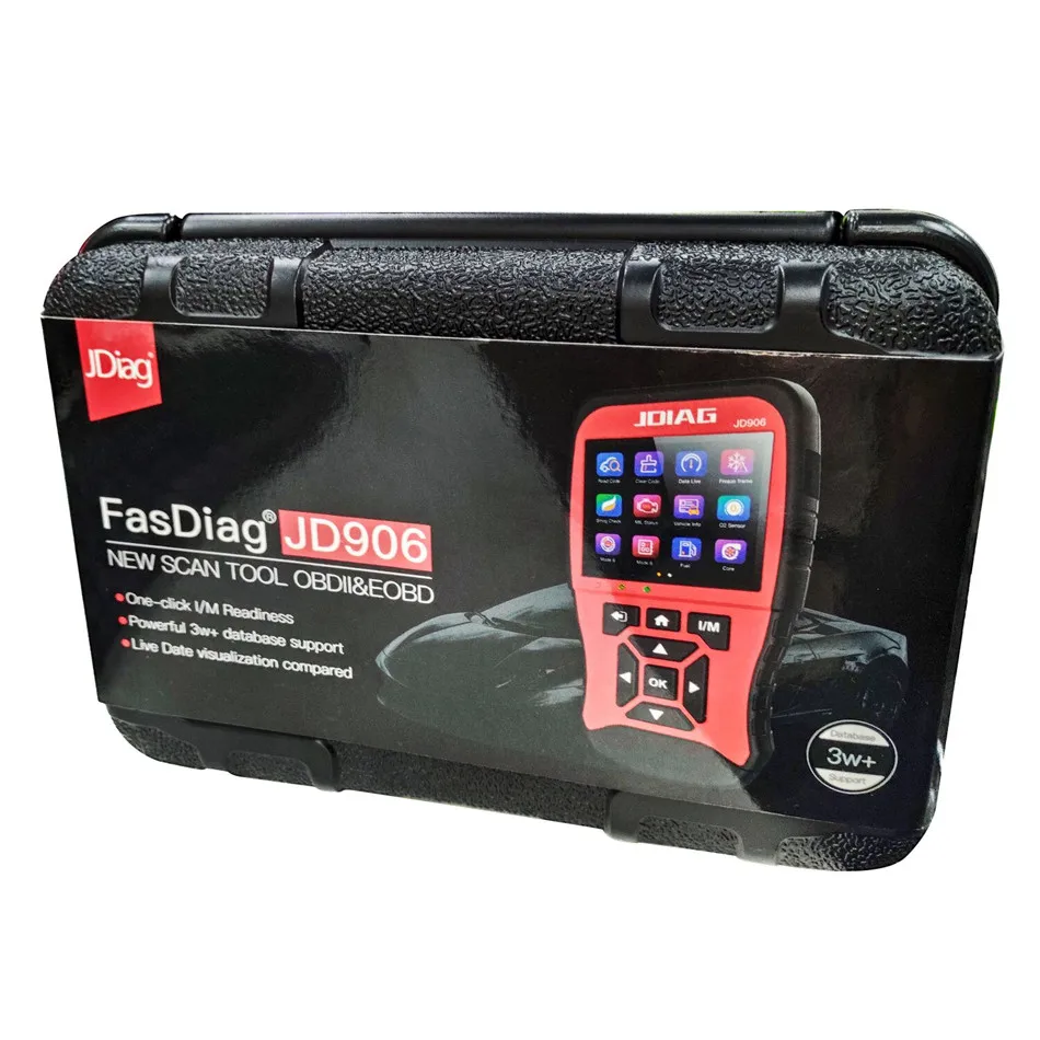 Новый сканер OBDII/EOBD считыватель кодов JDiag JD906 считывание двигателя/коды ошибки