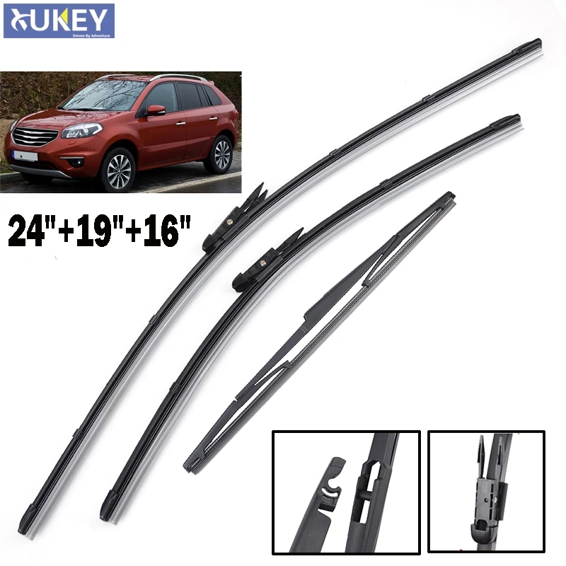 Щетки стеклоочистителя Xukey для Renault Koleos 24 дюйма 19 дюймов 16 2008 2009 2010 2011 2012 2013 2014 2015