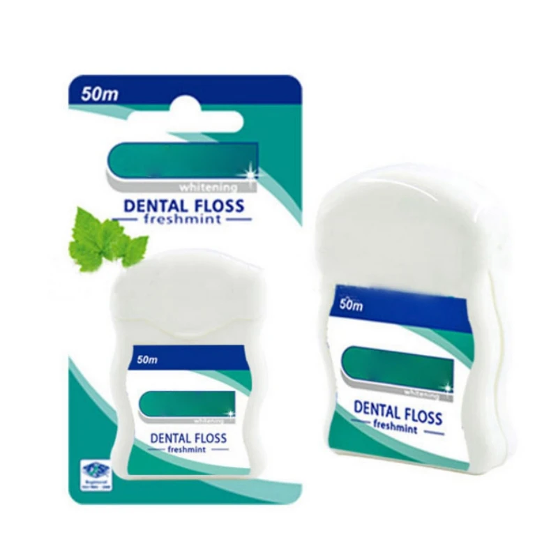 50 м сверхэластичная зубная нить для удаления зубных пятен|Держатель зубной нити|