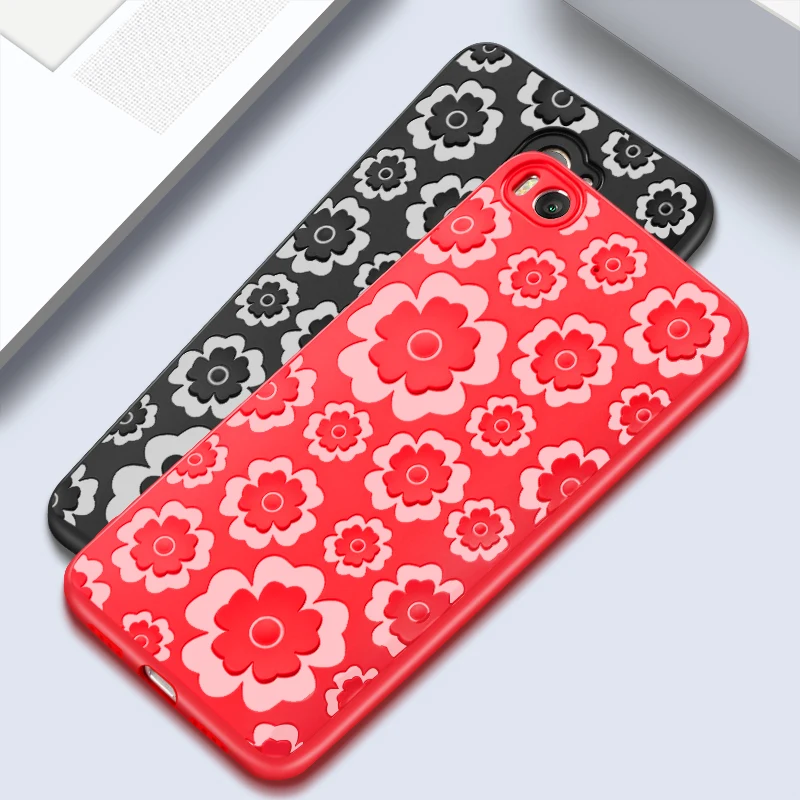 Luxury Brand Silicone TPU Case for Xiaomi Mi 5S Plus Embossed Flora Design Flexible Soft Candy Back Cover Phone Cases |