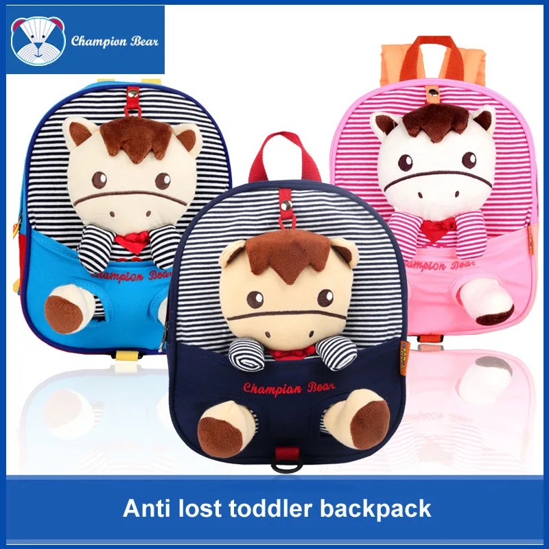 Чемпион Медведь Детский Школьный рюкзак для малышей с защитой от потери милые
