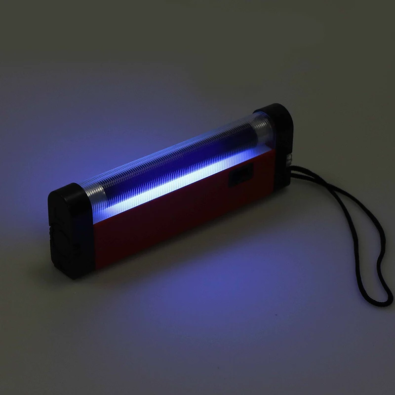 

6V Portable Battery Powered Ultraviolet Lamp Tube Bulb Handheld Money Detector 2in1 Flashing Torch Blacklight UV Light