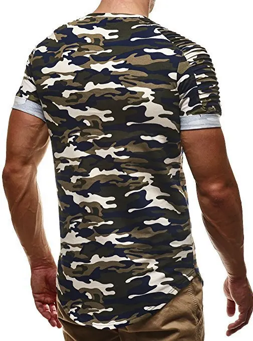 Мужская футболка камуфляж скорость сухой Street Wear мужчин Training Досуг упражнения с