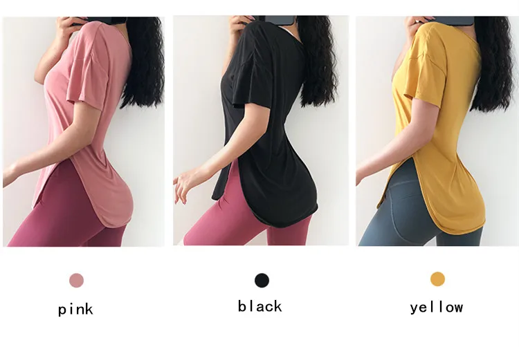 Mermaid Curve дышащая быстросохнущая футболка с короткими рукавами и круглым вырезом для бега футболка для йоги и упражнений свободные спортивные майки для фитнеса