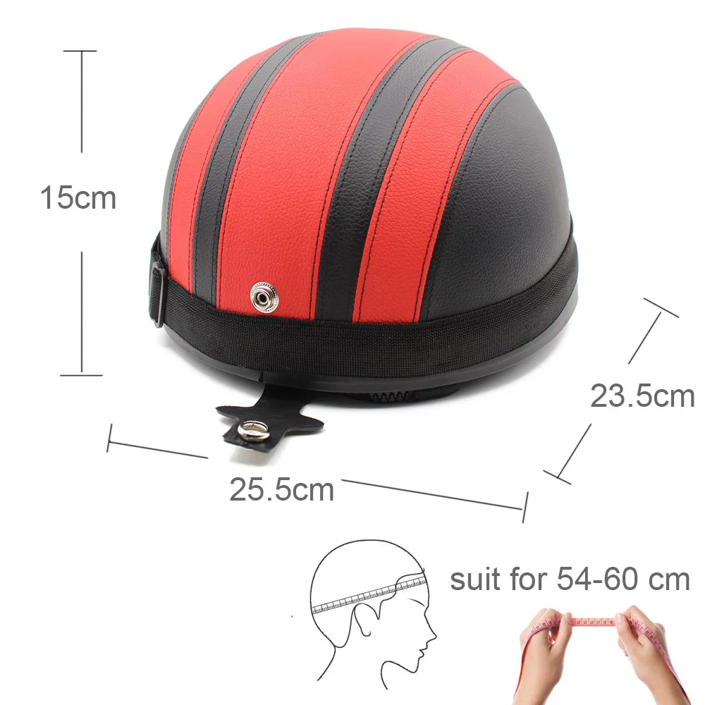 Шлем из синтетической кожи винтажные мотоциклетные шлемы для скутера с открытым