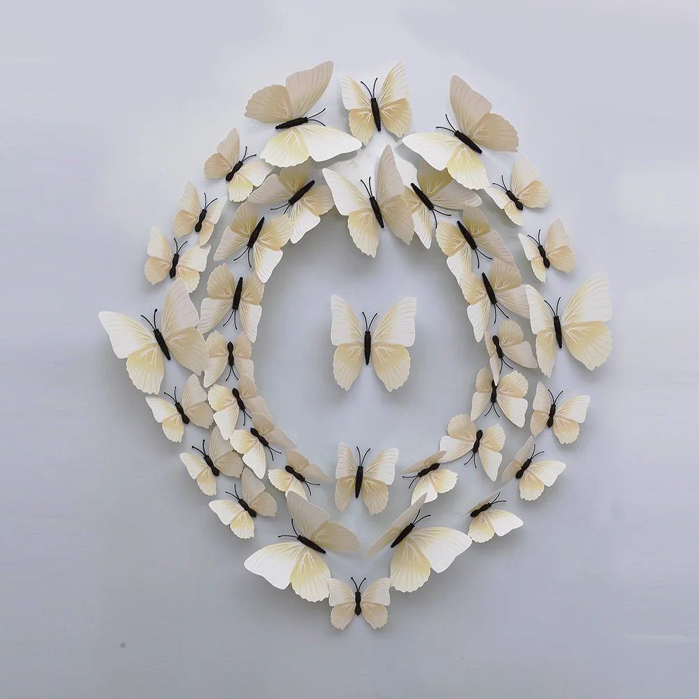 12 шт 3D наклейки на стену бабочка магнит холодильник дети Сделай Сам украшение