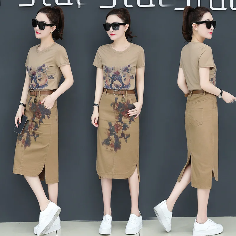 Костюм для отдыха женский с принтом летние брюки широкими штанинами спортивный