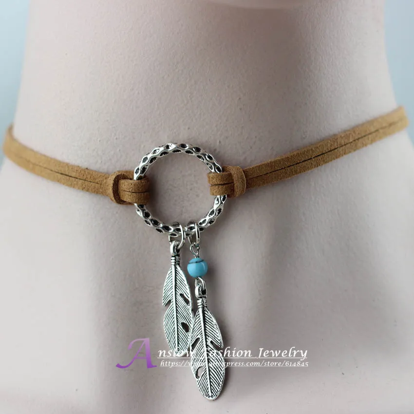 Anslow 2017 Новый стильный дизайн оптовая продажа перо из искусственной замши двойной