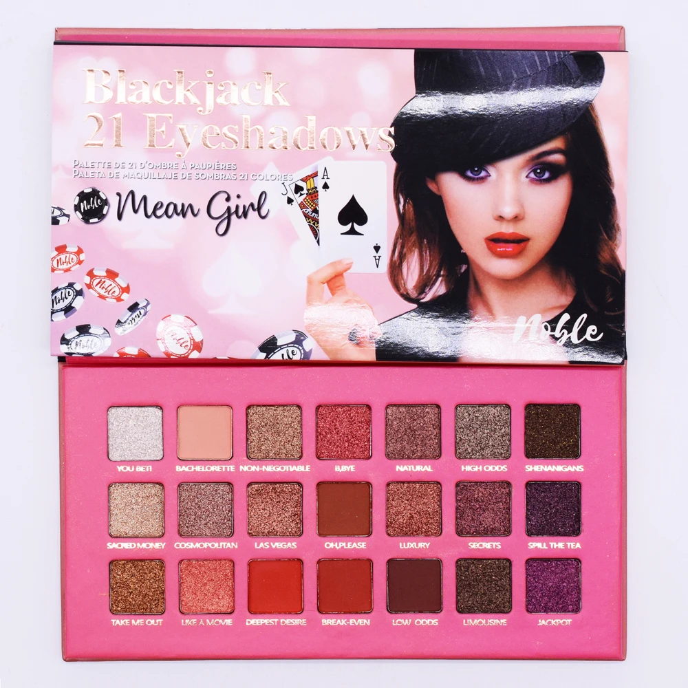 Макияж блэкджек девушки 21 Цвет Тени для век Pallete sombra de olho Maquiagem Профессиональный