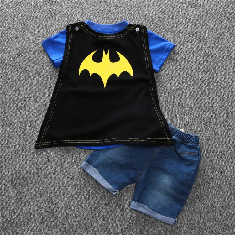 Spider man Boys Clothes Set Summer Children Clothing Kids Costumes Sets Batman Outfits Suit T-shirt+Shorts Boy Sport Suits PR040 | Детская