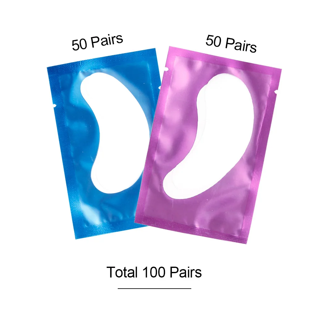 100 Pairs E 100 пар/лот патчи для наращивания ресниц под гидрогелевые подушечки для глаз бумажные патчи безворсовые наклейки для накладки глаз инструменты для макияжа - Цвет: 100 Pairs E