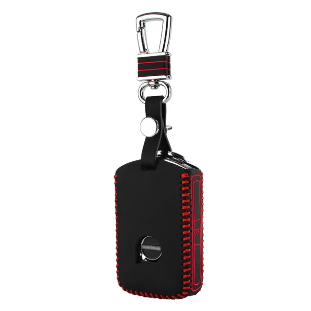 Красный Ключ чехол для volvo s90L xc90 t5 t6 t8 основа Обложка key holder верхний слой кожи xc90 - Название цвета: Красный
