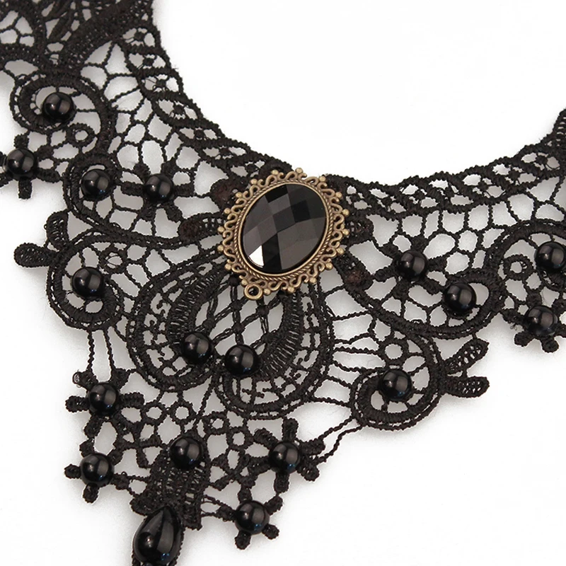 Long Pendant Lace Charm Necklace Black Dress Accessories Jewelry Elegant Lady Birthday Gifts Hot Selling Female Cheap Jewellery | Украшения