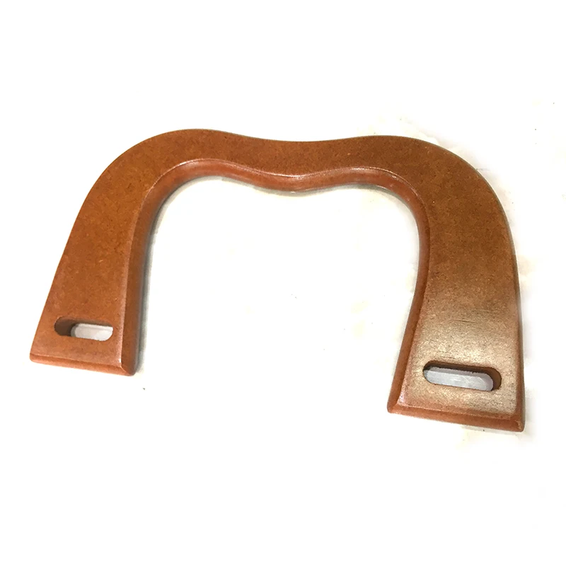 

14cm Brown Unique Wooden Handles Replacement For DIY Handbags Purse