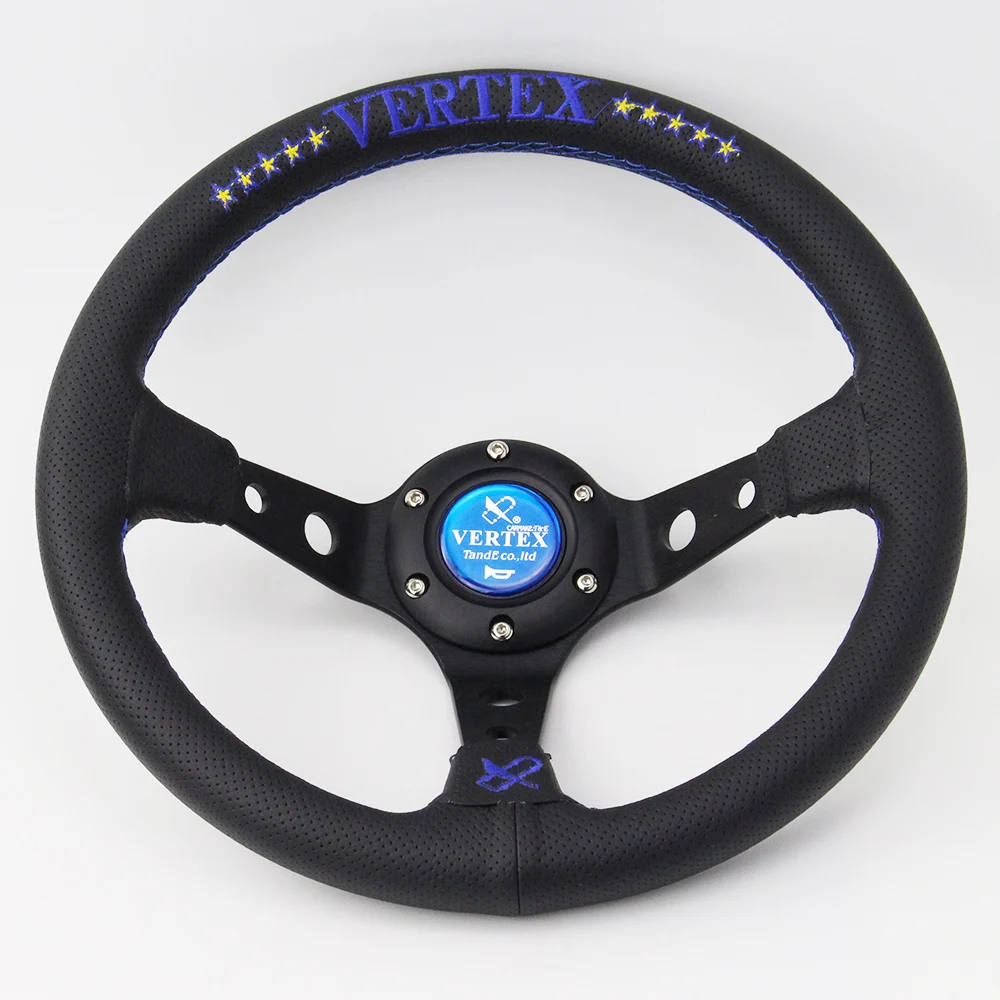 Универсальный Vertex 320 мм кожа ГЛУБОКАЯ ТАРЕЛКА гоночный автомобиль производительность тюнинг спортивный руль